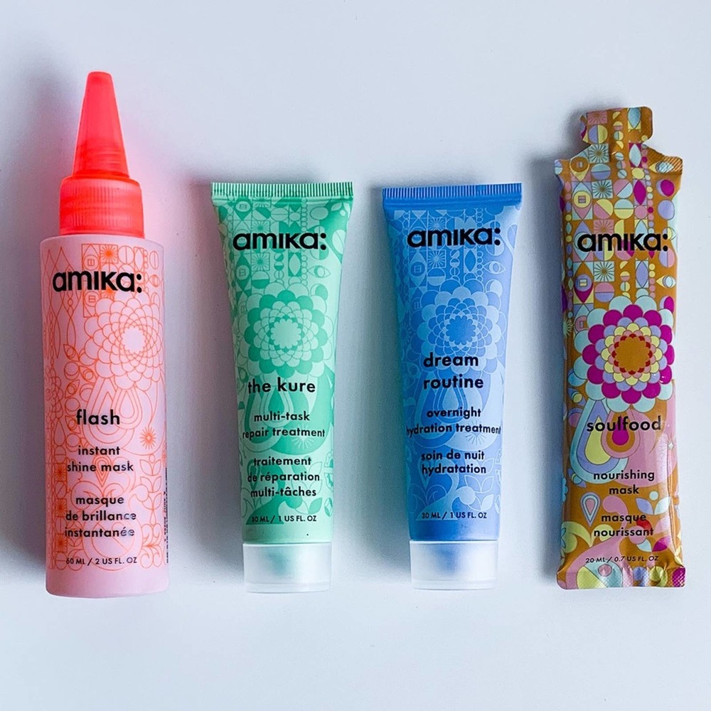 amika 4pc TS Flash, The Kure, Dream Routine & Soulfood Mask Bundle